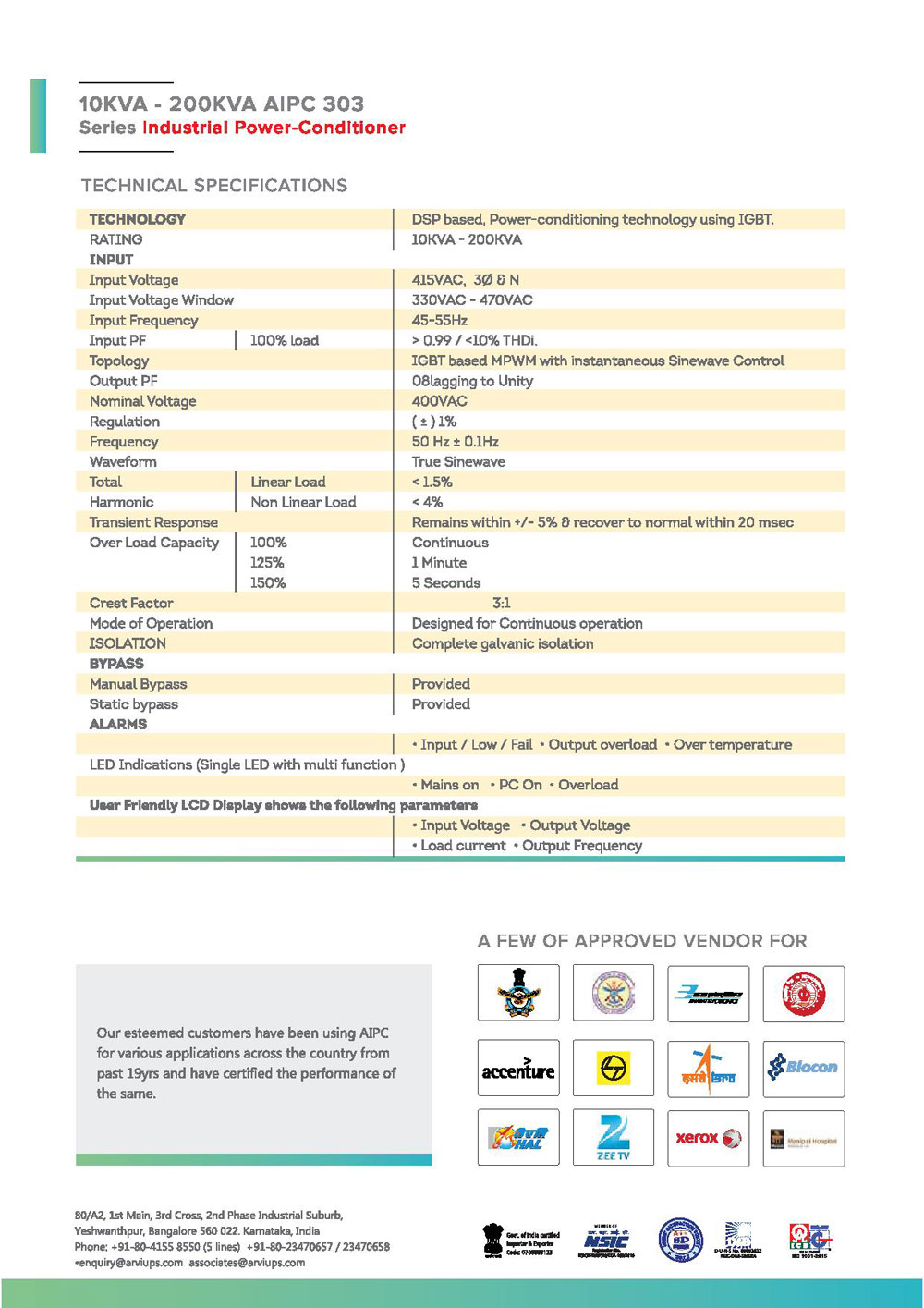 Online UPS for CNC, Laser & wire EDM machines
